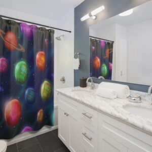 Planets and Moon Shower Curtains