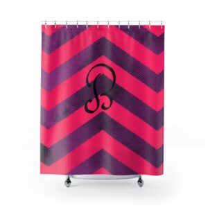 Personalized Pink and Purple chevron Shower Curtains