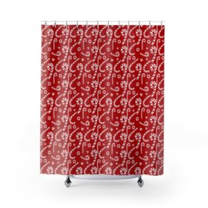 Fun Candy Can Christmas Holiday Shower Curtains