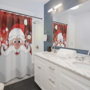 Funny Cheerful Santa Claus Shower Curtains