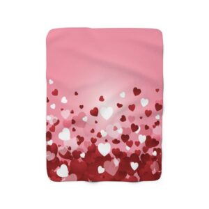 Hearts Valentine’s Day Sherpa Fleece Blanket