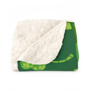 St Patrick’s Day Clover St Pat’s Day St Paddy’s Day Irish Sherpa Fleece Blanket