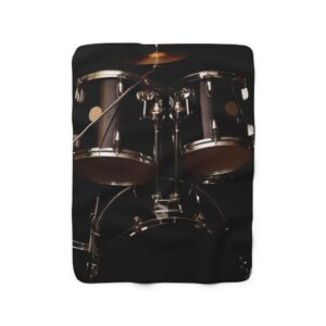 Drums Rock Percussion Music Sherpa Fleece Blanket