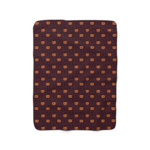 Halloween Jack-O-Lantern Vine Sherpa Fleece Blanket