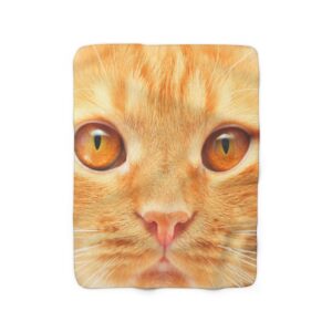 Cat Face Sherpa Fleece Blanket