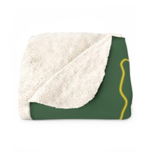 Vermont Custom Blanket with Poem Sherpa Fleece Blanket – Hunter Green and Gold