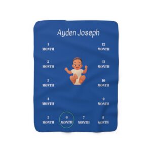 Personalized Baby/Kids Sherpa Fleece Blanket