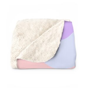 Easter Pastel Colors Wave Pattern Chevron Sherpa Fleece Blanket