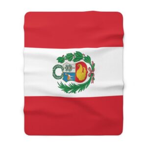 Peruvian Flag Peru Sherpa Fleece Blanket