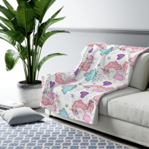 Unicorn Sherpa Fleece Blanket