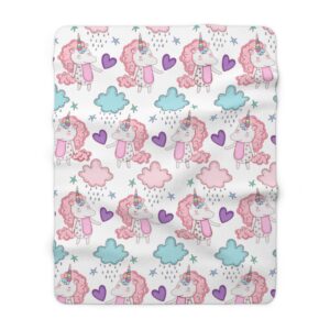 Unicorn Sherpa Fleece Blanket