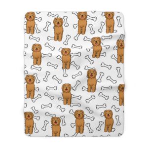 Golden doodle Sherpa Fleece Blanket