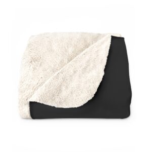Basketball in Flames – Black – Cool Blanket – Sherpa Fleece Blanket – Basketball Gift
