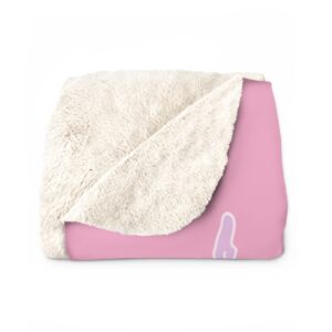 Personalized Pink Mermaid Blanket with name Sherpa Fleece Blanket