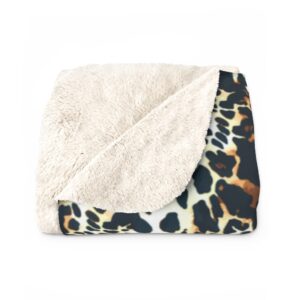 Leopard pattern, Jaguar pattern, Animal fur Sherpa Fleece Blanket