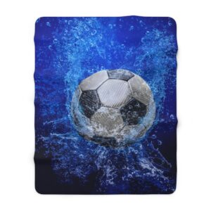 Soccer Underwater Sherpa Fleece Blanket – Soccer Bedding – Soccer Themed