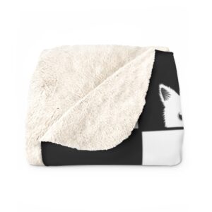 Black and White Cats Sherpa Fleece Blanket
