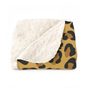 Leopard Animal Print Sherpa Fleece Blanket