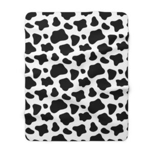 Cow Pattern Cow Print Cow Themed Cow Animal Sherpa Fleece Blanket