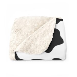 Cow Pattern Cow Print Cow Themed Cow Animal Sherpa Fleece Blanket