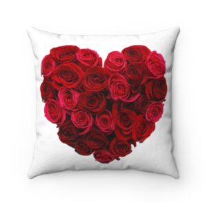 Heart Full of Roses – Valentine’s Day – Faux Suede Square Pillow