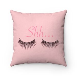 Pretty Lashes Faux Suede Square Pillow