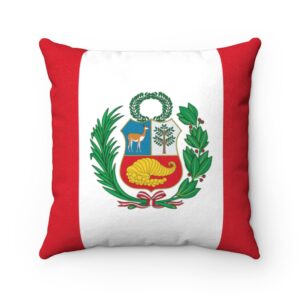 Peruvian Flag Peru Faux Suede Square Pillow