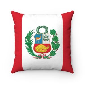 Peruvian Flag Peru Faux Suede Square Pillow