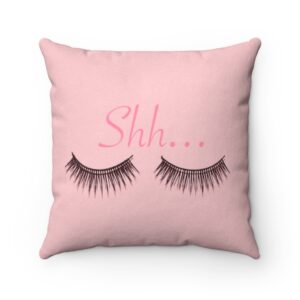 Pretty Lashes Faux Suede Square Pillow