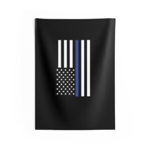 Blue Line Flag Indoor Wall Tapestries