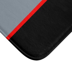 Black and Red Personalized Bath Mat