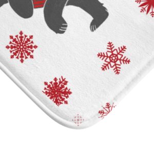 Mini Dachshund Merry Christmas Bath Mat