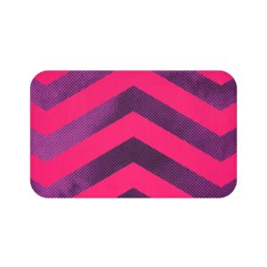 Pink Purple Chevron Design Bath Mat