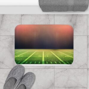 Football Field with lights Bath Mat