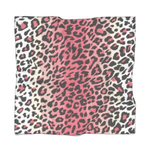 Pink Leopard Poly Scarf