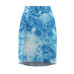 Blue Tie Dye Women’s Pencil Skirt