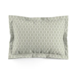 Sage Green Abstract Pattern Microfiber Pillow Sham