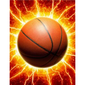 Lightning Basketball – Basketball Gift – Loves Basketball – Microfiber Duvet Cover