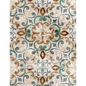 Italian tile with Moroccan Pattern Microfiber Duvet Cover