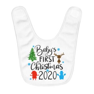 Baby’s First Christmas Fleece Baby Bib