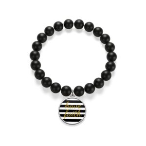 Have Faith – Religious – Trendy – Matte Onyx Bracelet