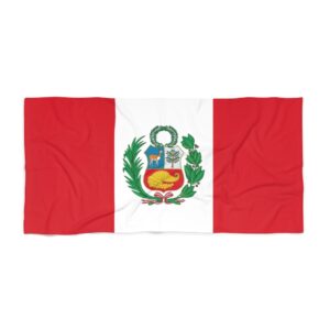 Peruvian Flag Peru Beach Towel