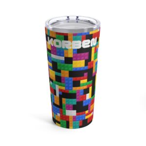 Korben custom Building Blocks Tumbler 20oz customized with Name