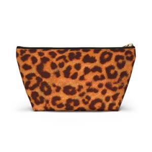 Leopard Print – Animal Print – Leopard Make up Bag – Accessory Pouch w T-bottom