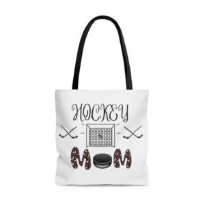 Leopard Hockey Mom Tote Bag