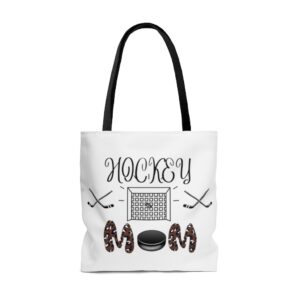 Leopard Hockey Mom Tote Bag