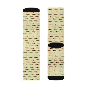 Mini Dachshund Socks – Colorful – Fun – Mini Doxie – Weiner Dog – Sublimation Socks