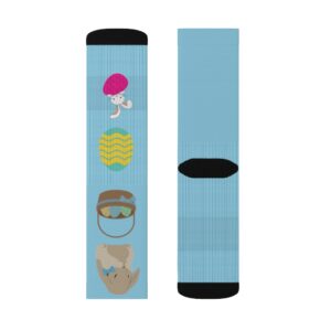 Sky Blue Easter Sublimation Socks