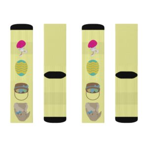 Light Yellow Easter Sublimation Socks