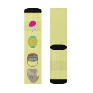 Light Yellow Easter Sublimation Socks